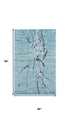 5' X 8' Blue and Gray Abstract Hand Tufted Area Rug