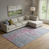 8' X 11' Red and Gray Abstract Hand Tufted Area Rug