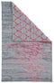 8' X 11' Red and Gray Abstract Hand Tufted Area Rug