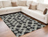 5' X 8' Black Gray and Ivory Wool Abstract Hand Tufted Area Rug