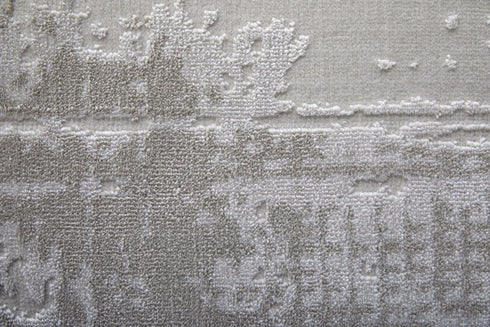 8' X 11' Taupe And Silver Abstract Distressed Area Rug