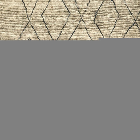 6' X 9' Gray Wool Geometric Hand Knotted Area Rug