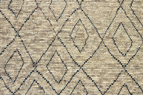 6' X 9' Gray Wool Geometric Hand Knotted Area Rug