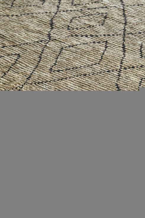 6' X 9' Gray Wool Geometric Hand Knotted Area Rug