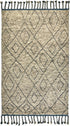 6' X 9' Gray Wool Geometric Hand Knotted Area Rug