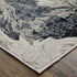 9' X 12' Ivory Black and Taupe Abstract Power Loom Area Rug