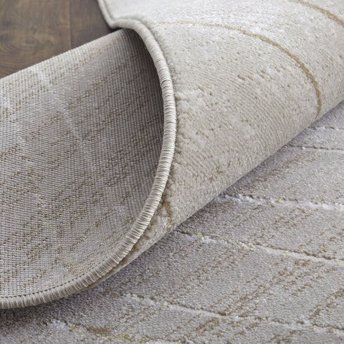 8' X 11' Silver Brown and Taupe Abstract Power Loom Area Rug