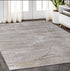 8' X 11' Silver Brown and Taupe Abstract Power Loom Area Rug