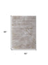 8' X 11' Silver Brown and Taupe Abstract Power Loom Area Rug