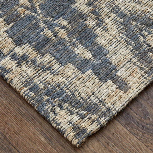 8' X 11' Tan and Gray Geometric Hand Woven Area Rug
