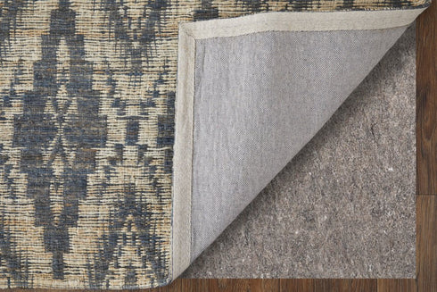 8' X 11' Tan and Gray Geometric Hand Woven Area Rug