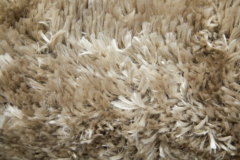 7' X 10' Gold Shag Hand Tufted Area Rug