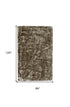 7' X 10' Gold Shag Hand Tufted Area Rug