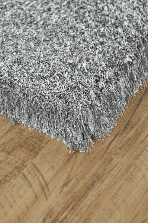 9' X 12' Gray Shag Hand Tufted Area Rug