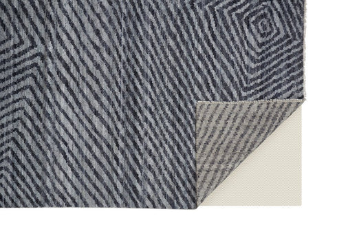 8' X 10' Gray Wool Abstract Hand Knotted Area Rug
