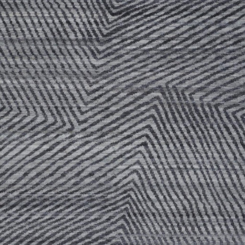 8' X 10' Gray Wool Abstract Hand Knotted Area Rug