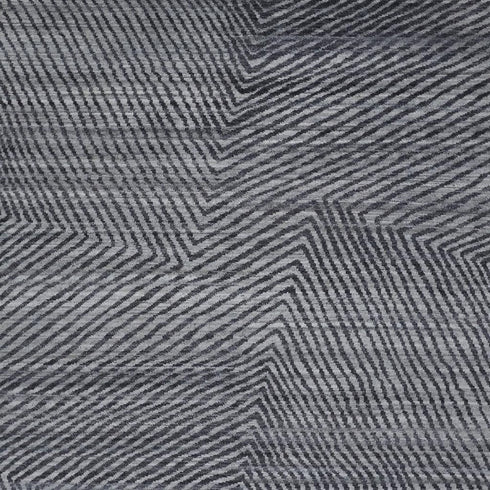8' X 10' Gray Wool Abstract Hand Knotted Area Rug