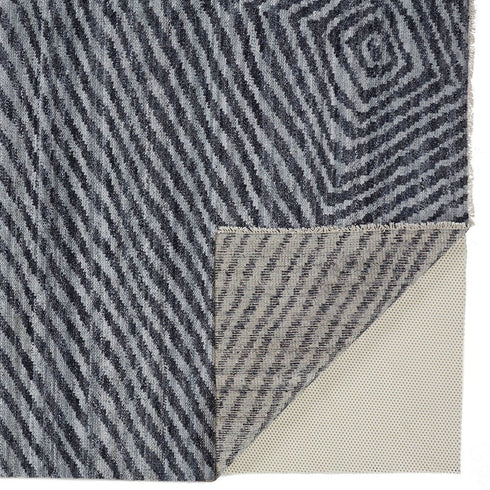 8' X 10' Gray Wool Abstract Hand Knotted Area Rug