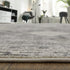 8' X 11' Gray and Ivory Abstract Power Loom Worn Faded Area Rug