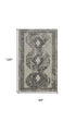 8' X 11' Gray and Ivory Abstract Power Loom Worn Faded Area Rug
