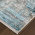 8' X 11' Ivory Gray and Blue Abstract Power Loom Area Rug With Fringe