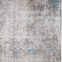 8' X 11' Ivory Gray and Blue Abstract Power Loom Area Rug With Fringe