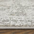 8' X 11' Ivory Taupe and Gray Abstract Power Loom Distressed Area Rug With Fringe
