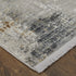 8' X 11' Ivory Taupe and Gray Abstract Power Loom Distressed Area Rug With Fringe