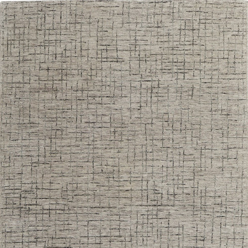 9' X 12' Ivory and Gray Wool Hand Tufted Distressed Area Rug