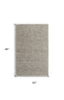 9' X 12' Ivory and Gray Wool Hand Tufted Distressed Area Rug