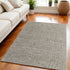 9' X 12' Ivory and Gray Wool Hand Tufted Distressed Area Rug