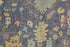 8' X 12' Gold Blue and Purple Wool Oriental Hand Knotted Area Rug With Fringe