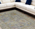 8' X 12' Purple Gray and Gold Wool Oriental Hand Knotted Area Rug With Fringe