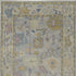8' X 12' Purple Gray and Gold Wool Oriental Hand Knotted Area Rug With Fringe