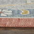 9' X 13' Gray Red and Ivory Wool Floral Hand Knotted Area Rug With Fringe
