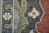 9' X 13' Gray Red and Ivory Wool Floral Hand Knotted Area Rug With Fringe