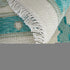 8' X 12' Green and Ivory Wool Floral Hand Knotted Area Rug With Fringe