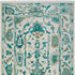8' X 12' Green and Ivory Wool Floral Hand Knotted Area Rug With Fringe