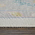 9' X 13' Gray Ivory and Orange Wool Floral Hand Knotted Area Rug With Fringe
