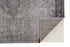 9' X 13' Gray and Silver Oriental Power Loom Worn Faded Area Rug