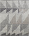 8' X 12' Gray and Ivory Wool Geometric Hand Knotted Area Rug
