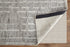 9' X 13' Gray and Ivory Wool Checkered Hand Knotted Worn Faded Area Rug