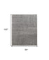 9' X 13' Gray and Ivory Wool Checkered Hand Knotted Worn Faded Area Rug