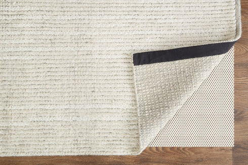 8' X 10' Tan and Ivory Wool Hand Knotted Area Rug