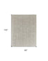 8' X 10' Tan and Ivory Wool Hand Knotted Area Rug