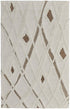 9' X 12' Ivory Taupe and Brown Wool Geometric Hand Tufted Area Rug