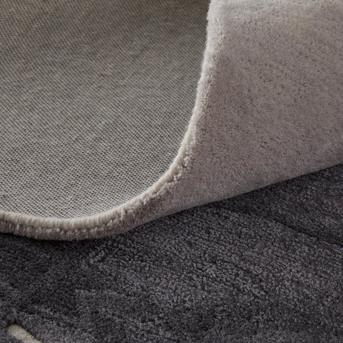 9' X 12' Gray and Ivory Abstract Hand Tufted Area Rug