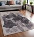 9' X 12' Gray and Ivory Abstract Hand Tufted Area Rug