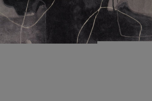 9' X 12' Gray and Ivory Abstract Hand Tufted Area Rug