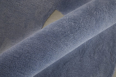8' X 10' Blue and Ivory Abstract Hand Tufted Area Rug